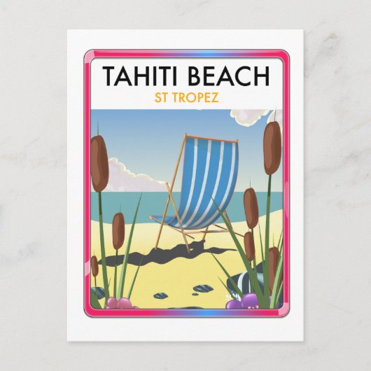 Tahiti strand st tropez briefkaart (Voorkant)