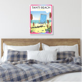 Tahiti strand st tropez canvas afdruk (Insitu (Slaapkamer))