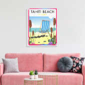 Tahiti strand st tropez canvas afdruk (Insitu (Woonkamer))