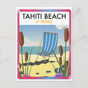 Tahiti strand st tropez feestdagenkaart
