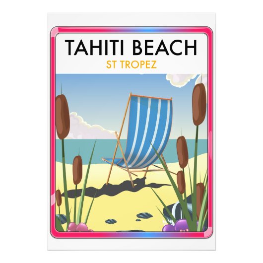 Tahiti strand st tropez foto afdruk (Voorkant)