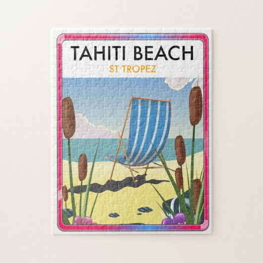 Tahiti strand st tropez legpuzzel (Verticaal)