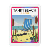Tahiti strand st tropez magneet (Verticaal)