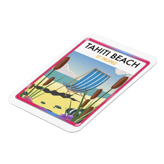 Tahiti strand st tropez magneet (Linkerzijde)