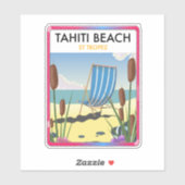 Tahiti strand st tropez sticker (Vel)