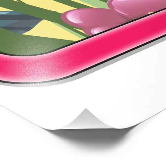 Tahiti strand te tropez foto afdruk (Hoek)