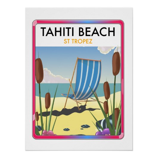 Tahiti strand te tropez perfect poster (Voorkant)