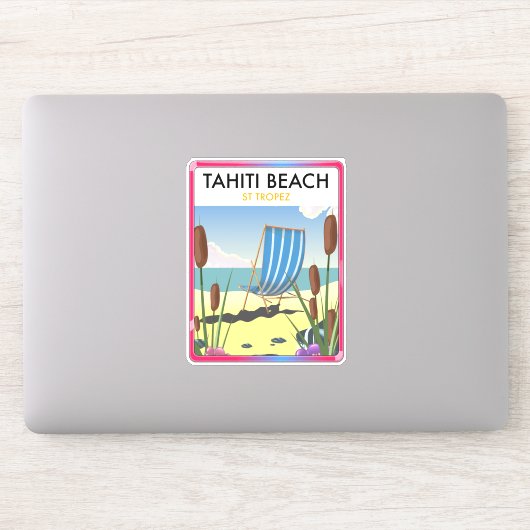 Tahiti strand te tropez sticker (Computer)