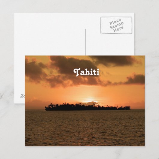 Tahiti Sunset Briefkaart (Voorkant / Achterkant)