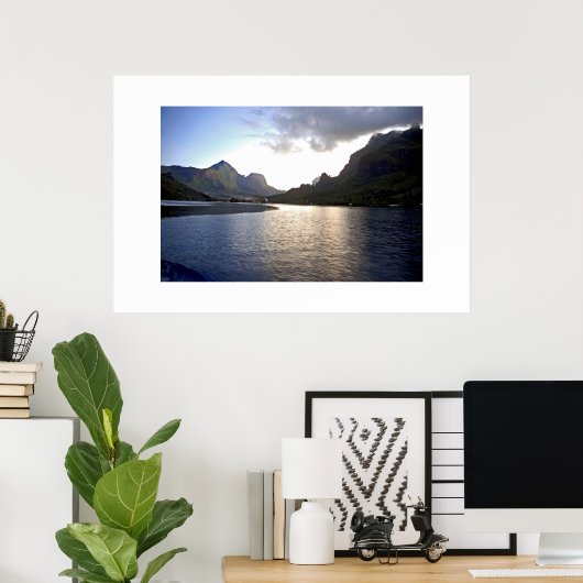 Tahiti Sunset Poster (Thuiskantoor)