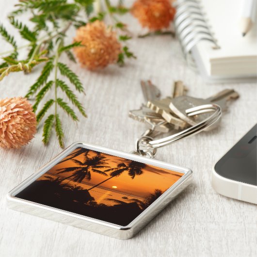 tahiti sunset sleutelhanger (Zijkant)