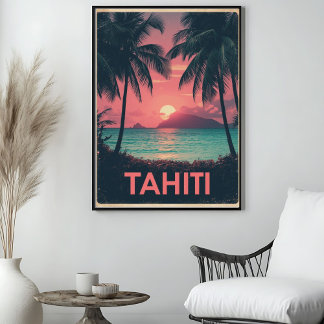 Tahiti Tranquility – Vintage South Pacific Travel Poster