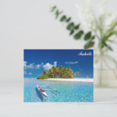 Tahiti Tropical Beach Travel Photo Briefkaart (Staand voorkant)