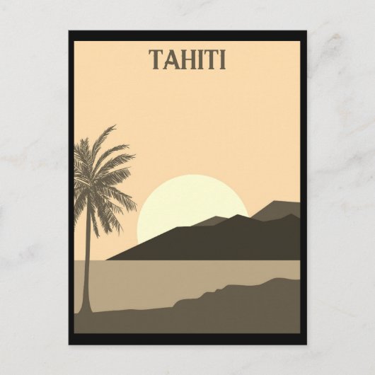  Tahiti Tropisch Zeevervoer Briefkaart (Voorkant)
