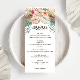 Tahiti | Tropische Floral Weddenschap Menu
