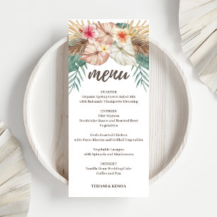 Tahiti   Tropische Floral Weddenschap Menu