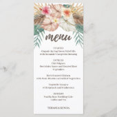 Tahiti | Tropische Floral Weddenschap Menu (Voorkant)