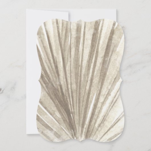 Tahiti | Tropische Waterverf palmbladeren en -bloe Save The Date (Achterkant)