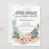 Tahiti | Uitnodiging tot het Baby shower van tropi (Voorkant)