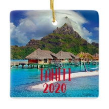 Tahiti Vacation Christmas Ornament