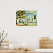 Tahiti vintage fotopostkaart poster (Keuken)