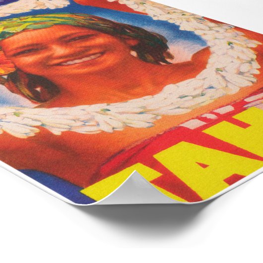 Tahiti Vintage Travel Poster (Hoek)