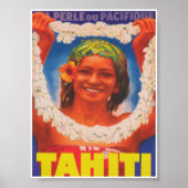 Tahiti Vintage Travel Poster (Voorkant)