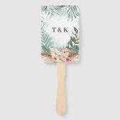 Tahiti | Waterverf Floral Weddenschap met tropisch Handwaaier (Voorkant)