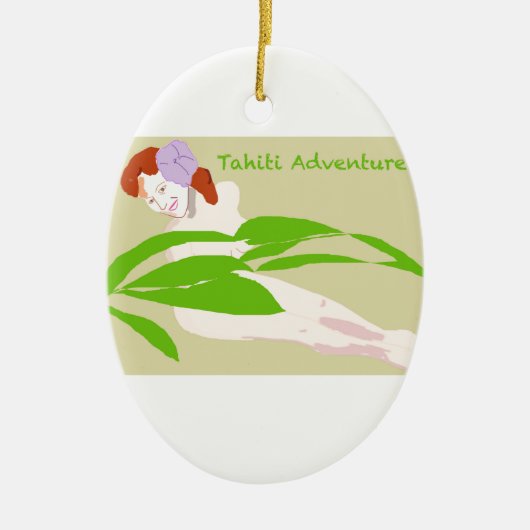 Tahiti Woman Keramisch Ornament (Voorkant)