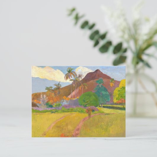 Tahitiaans landschap | Paul Gauguin Briefkaart (Staand voorkant)