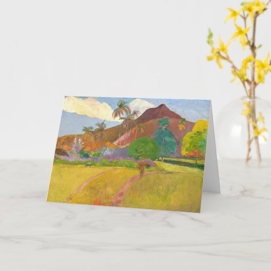 Tahitiaans landschap | Paul Gauguin Kaart (Gele Bloem)