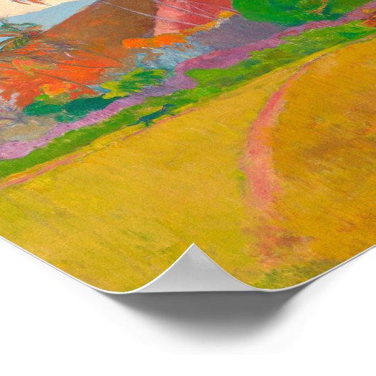 Tahitiaans landschap Paul Gauguin Post-Impressioni Poster (Hoek)