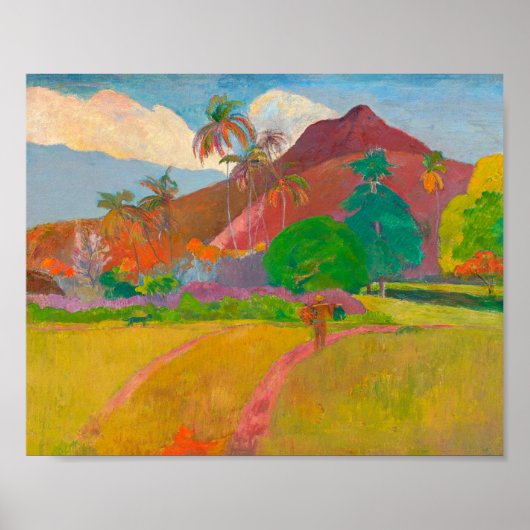 Tahitiaans landschap Paul Gauguin Post-Impressioni Poster (Voorkant)