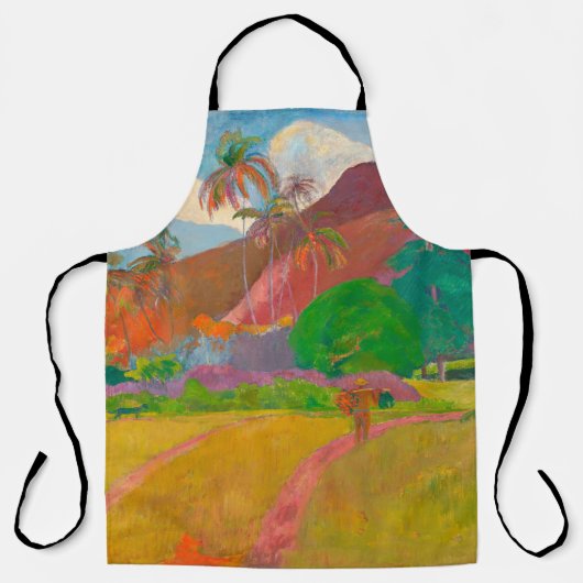 Tahitiaans landschap Paul Gauguin Post-Impressioni Schort (Voorkant)