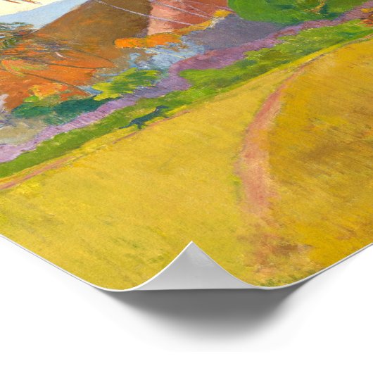 Tahitiaans landschap | Paul Gauguin Poster (Hoek)