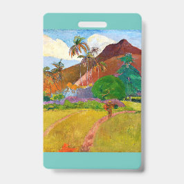 Tahitiaans landschap van Paul Gauguin beroemd schi Badge