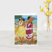 Tahitiaanse vrouwen kaart (Gele Bloem)