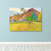Tahitian Landscape (door Paul Gaugin) Canvas Afdruk (Insitu (Houten vloer))