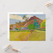 Tahitian Landscape (door Paul Gaugin) Kaart (Voorkant / Achterkant in situ)