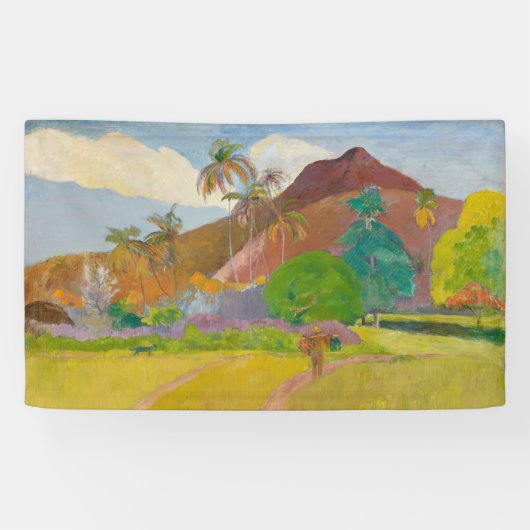 Tahitian Landscape (door Paul Gaugin) Spandoek (Horizontaal)