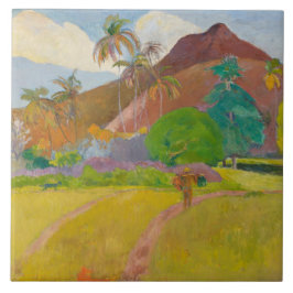 Tahitian Landscape (door Paul Gaugin) Tegeltje