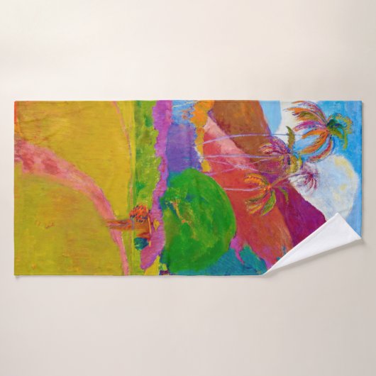 Tahitian Landscape, Gauguin Badhanddoek (Badhanddoek)
