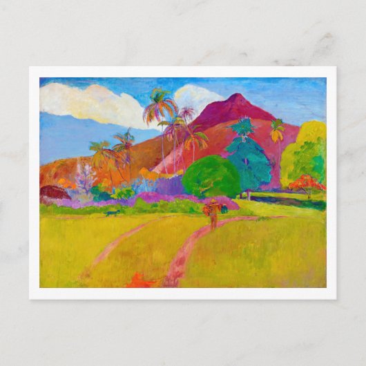 Tahitian Landscape, Gauguin Briefkaart (Voorkant)