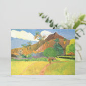 Tahitian Landscape, Mountains Tahiti, Paul Gauguin (Staand voorkant)