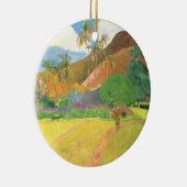Tahitian Landscape, Mountains Tahiti, Paul Gauguin Keramisch Ornament (Rechts)