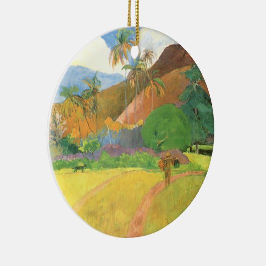 Tahitian Landscape, Mountains Tahiti, Paul Gauguin Keramisch Ornament (Rechts)