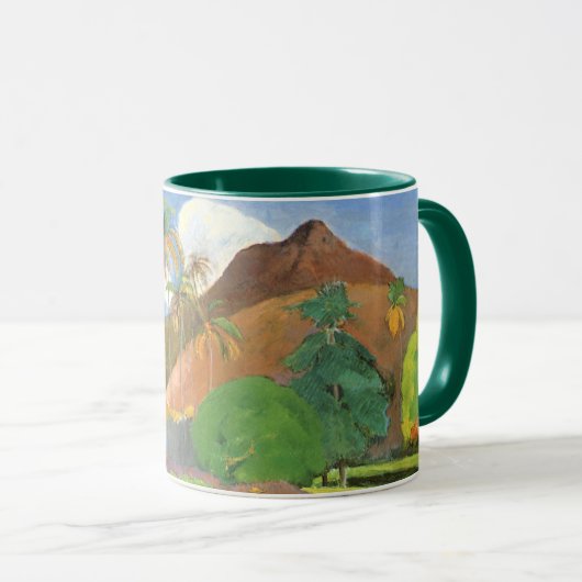 Tahitian Landscape, Mountains Tahiti, Paul Gauguin Mok (Voorkant rechts)