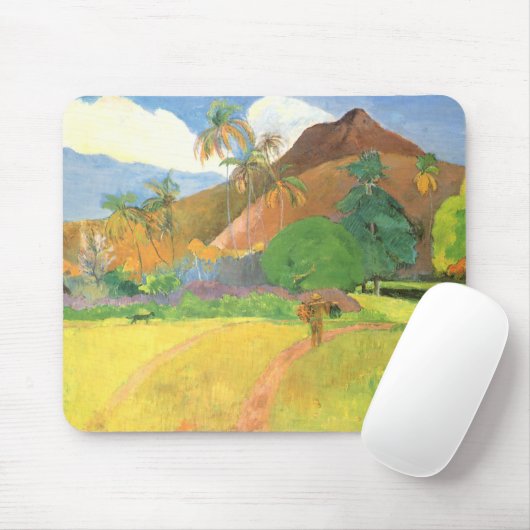Tahitian Landscape, Mountains Tahiti, Paul Gauguin Muismat (Met muis)