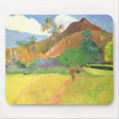 Tahitian Landscape, Mountains Tahiti, Paul Gauguin Muismat (Voorkant)