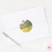 Tahitian Landscape, Mountains Tahiti, Paul Gauguin Ronde Sticker (Envelop)